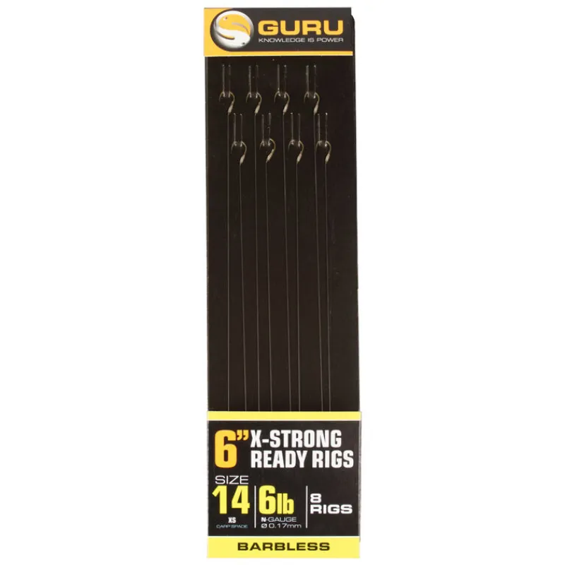 Hameçons - GURU Hameçons montés coup xtra strong carp pole rigs 15cm (x8)