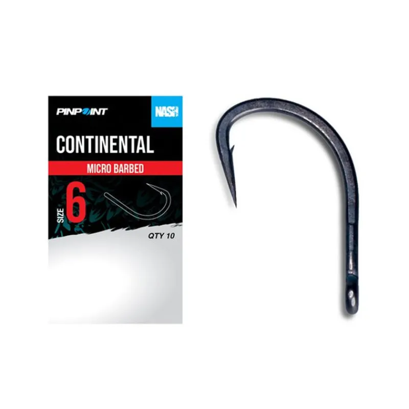 Acc.Montages/Hameçons - NASH Hameçons Continental Micro Barbed - Gamme Pinpoint