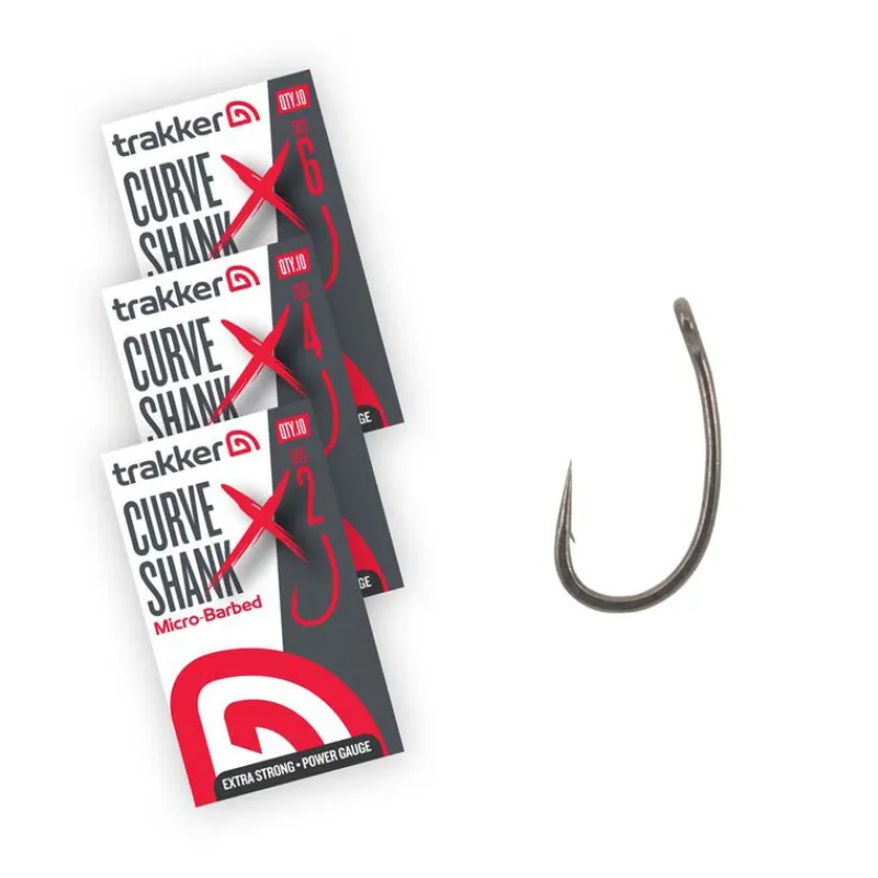 Acc.Montages/Hameçons - TRAKKER Hameçons Curve Shank XS Hooks Micro Barbed x5