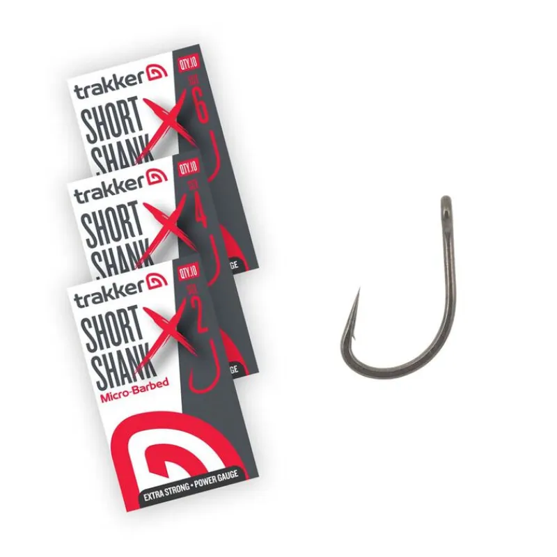 Acc.Montages/Hameçons - TRAKKER Hameçons Short Shank XS Hooks Micro Barbed x5