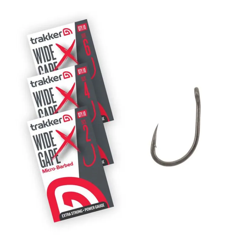 Acc.Montages/Hameçons - TRAKKER Hameçons Wide Gape XS Hooks Micro Barbed x5