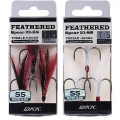 Hameçons Et Montages - BKK Hameçons triples à Plumes Spear SS White (x3)