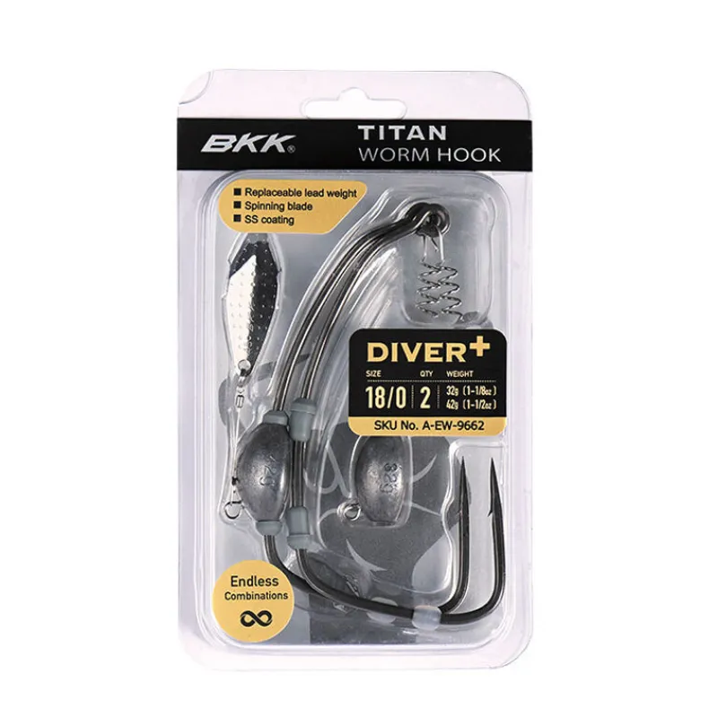 Hameçons Et Montages - BKK Hameçon Texan Titant Diver+ (x2)
