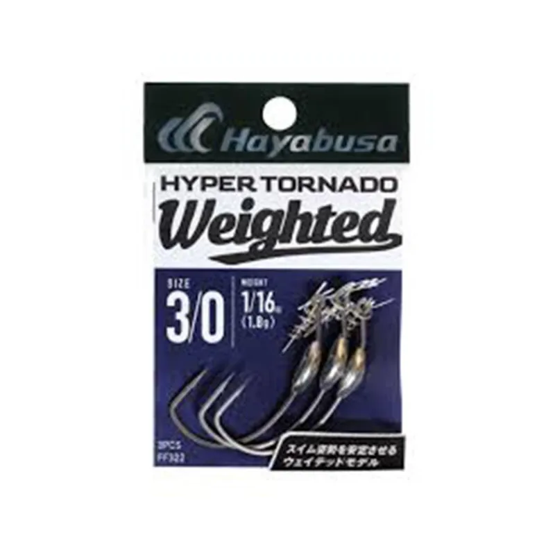 Hameçons Et Montages - HAYABUSA Hameçon Texan Hyper Tornado Weighted Taille #6/0 (x3)