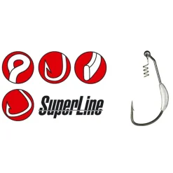 Hameçons Et Montages - GAMAKATSU Hameçon texan plombé carnassier weighted superline spring lock (x4)