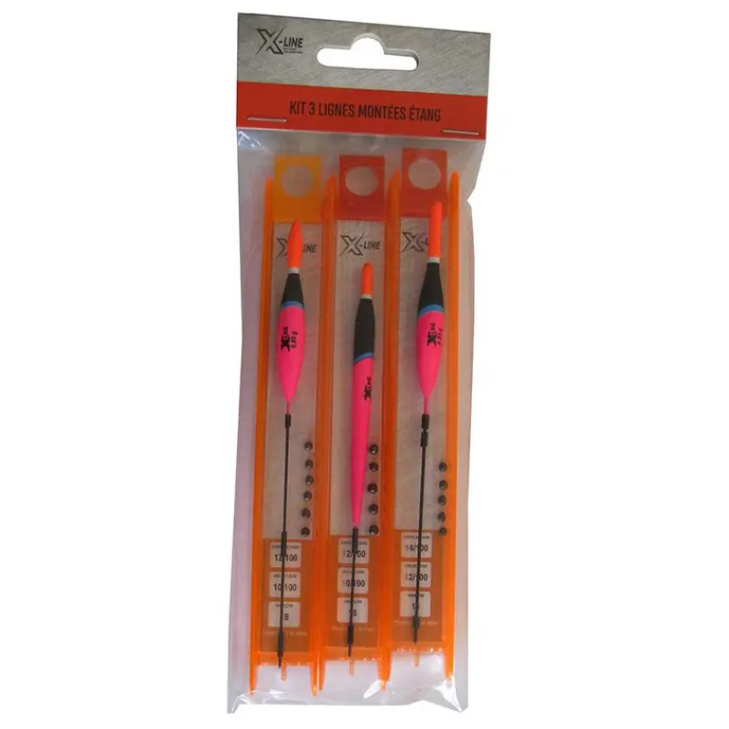Lignes Montées - X-LINE Kit de 3 lignes montées coup ètang