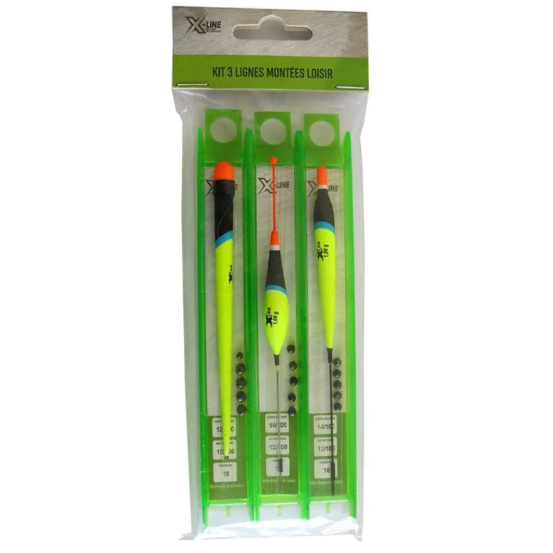 Lignes Montées - X-LINE Kit de 3 lignes montées coup loisir