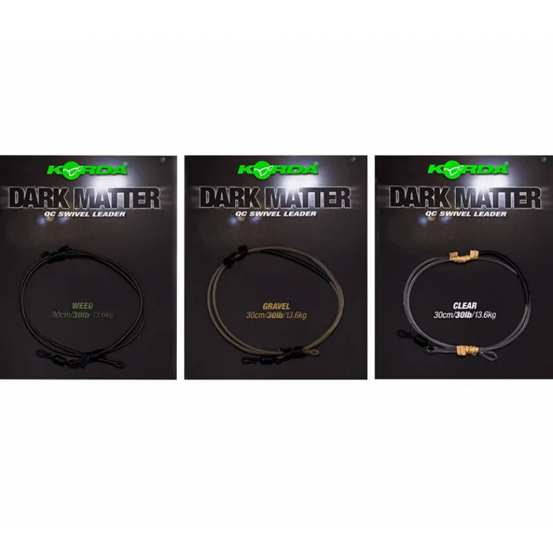 Acc.Montages/Hameçons - KORDA Leader Dark Matter QC Swivel 30lb 30cm