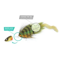 Leurres - BIM TACKLE Leurre Bucktail Crazy Rabbit Shallow 29cm, 33g