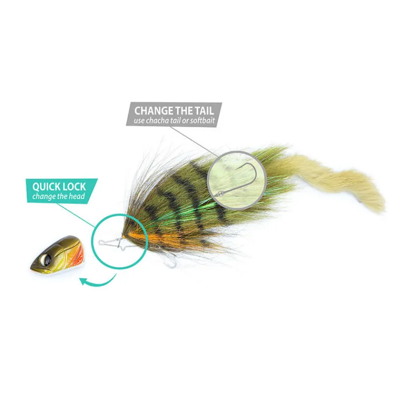 Leurres - BIM TACKLE Leurre Bucktail Crazy Rabbit Shallow 29cm, 33g