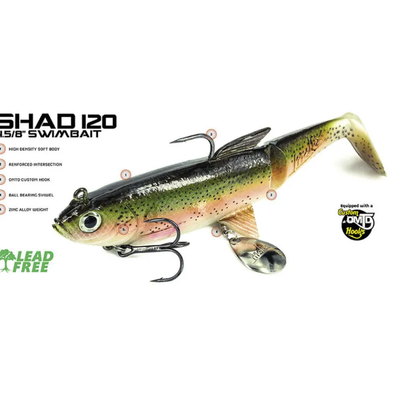 Leurres - MOLIX Leurre Souple Armé Shad 120, 35g