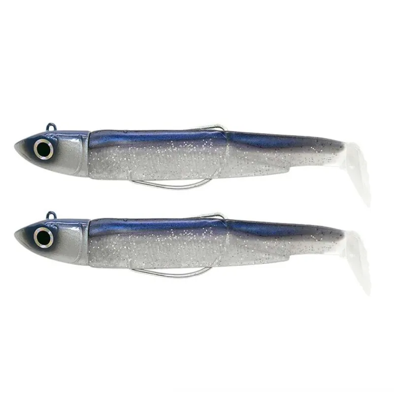 Leurres À Truite|Pêche Aux Leurres - FIIISH Leurre souple double combo black minnow offshore 9cm 10g