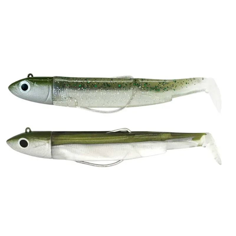 Leurres À Truite|Pêche Aux Leurres - FIIISH Leurre souple double combo black minnow offshore 9cm 10g