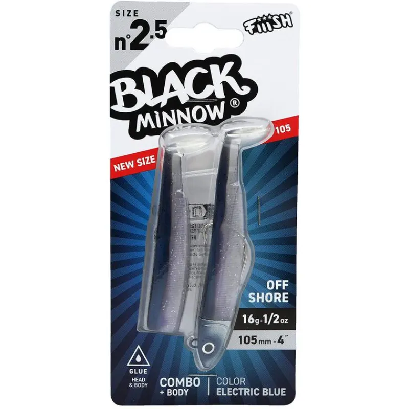 Leurres - FIIISH Leurre Souple Combo Black Minnow 105 Offshore 10,5cm 16g