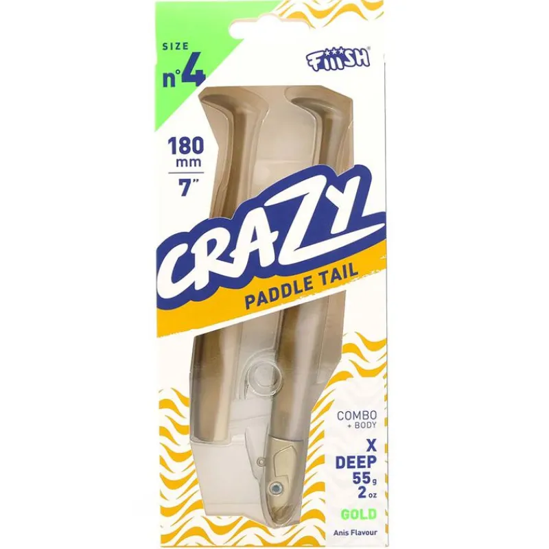 Pêche Aux Leurres|Leurres - FIIISH Leurre Souple Combo Crazy Paddle Tail 180 X-Deep 55g
