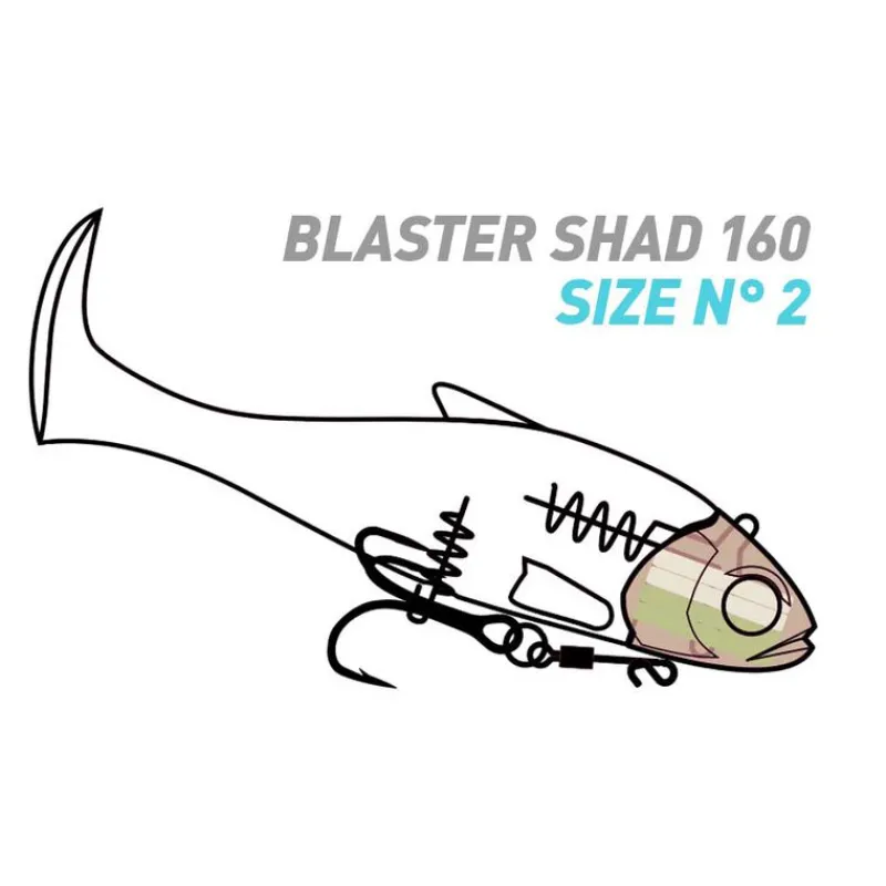 Leurres - FIIISH Leurre Souple Shad Blaster Shad 16cm, 53g