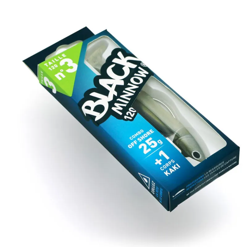 Leurres|Pêche Aux Leurres - FIIISH Leurre Souple Shad Combo Black Minnow 120 Off Shore 12cm, 25g