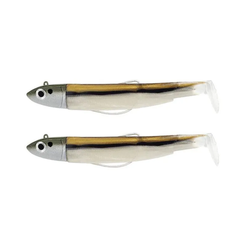 Leurres À Truite|Leurres - FIIISH Leurre Souple Shad Double Combo Offshore Black Minnow 70, 6g