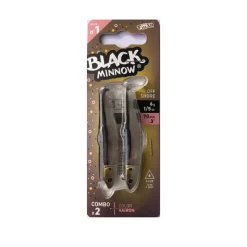Leurres À Truite|Leurres - FIIISH Leurre Souple Shad Double Combo Offshore Black Minnow 70, 6g