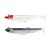 Leurres À Truite|Pêche Aux Leurres - FIIISH Leurre Souple Shad Double Combo Black Minnow Off Shore 7cm, 6g + 3g