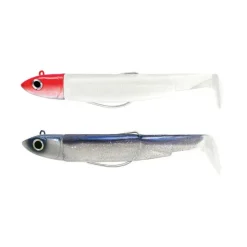 Leurres À Truite|Pêche Aux Leurres - FIIISH Leurre Souple Shad Double Combo Black Minnow Off Shore 7cm, 6g + 3g