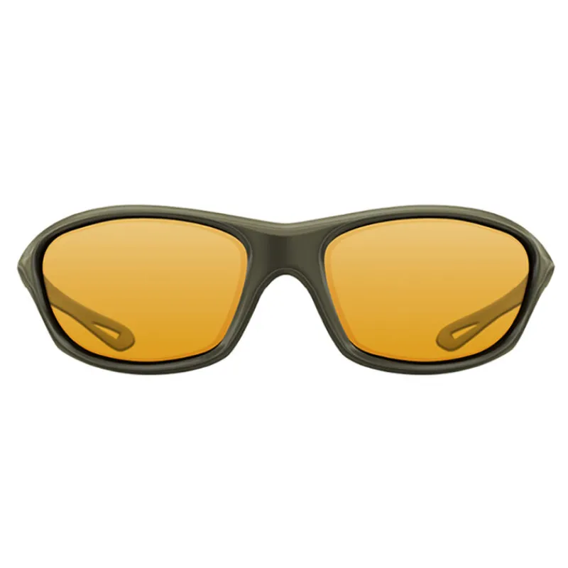 Lunettes - KORDA Lunettes polarisantes sunglasses wraps gloss olive / yellow lens
