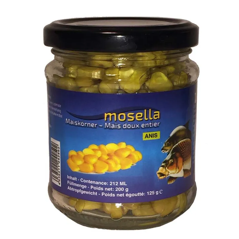 Appâts / Amorces - MOSELLA Mais anis pot en verre 212 ML (sans liquide)