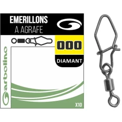 Lignes Et Accessoires De Montage - GARBOLINO Micro émerillons type rolling + agrafe forme diamant STREAMLINE x
