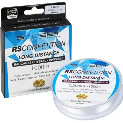 Tresses, Nylons, Fluorocarbones - SUNSET Monofilament Rs Competition Long Distance Baccarat Crystal 1000m