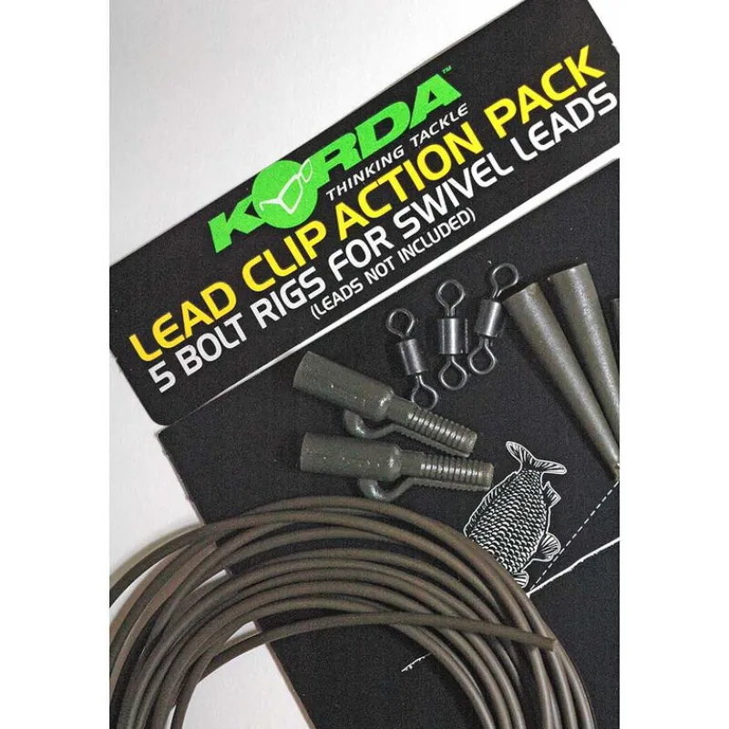 Acc.Montages/Hameçons - KORDA Montage carpe lead clip action pack