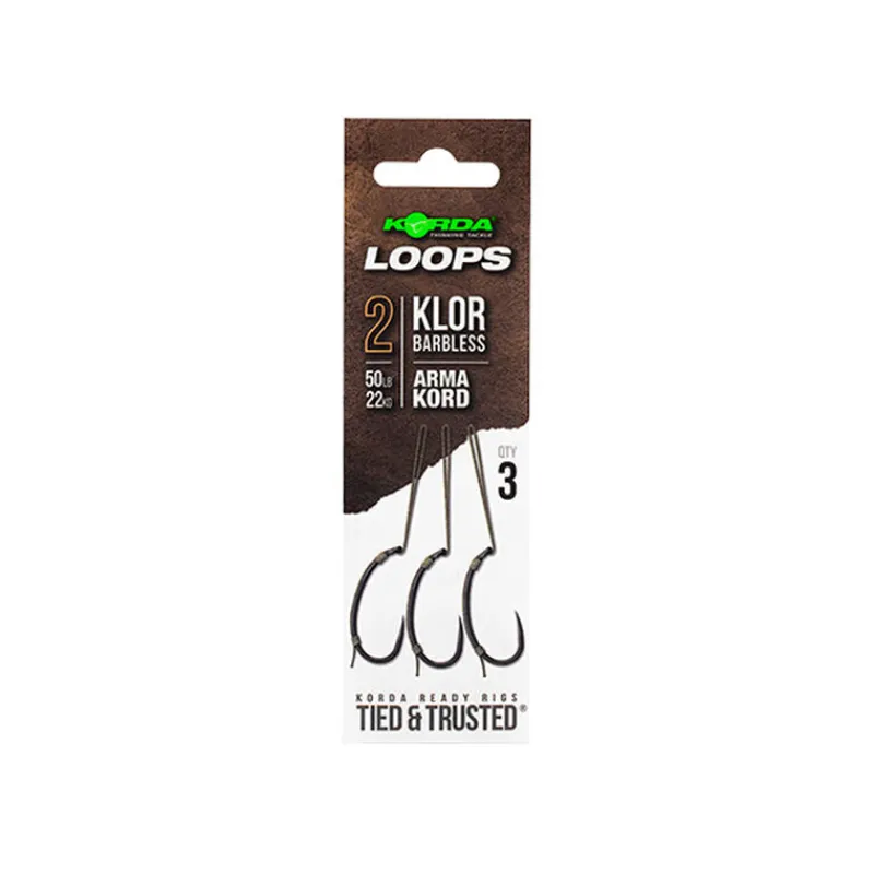 Acc.Montages/Hameçons - KORDA Montage Loop Rig Klor Barbless