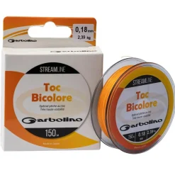 Tresses, Nylons, Fluorocarbones - GARBOLINO Nylon co-polymère bicolore STREAMLINE TOC-MONO Orange/jaune 150m