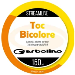 Tresses, Nylons, Fluorocarbones - GARBOLINO Nylon co-polymère bicolore STREAMLINE TOC-MONO Orange/jaune 150m