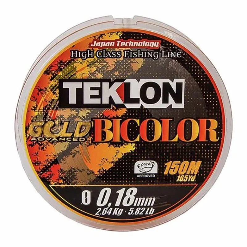 Tresses, Nylons, Fluorocarbones - GRAUVELL Nylon Teklon Gold Advanced Bicolor 150 m