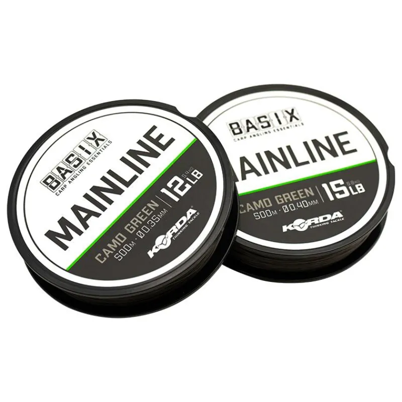 Découverte Pêche À La Carpe|Filaments - KORDA Nylon basix mainline 500m