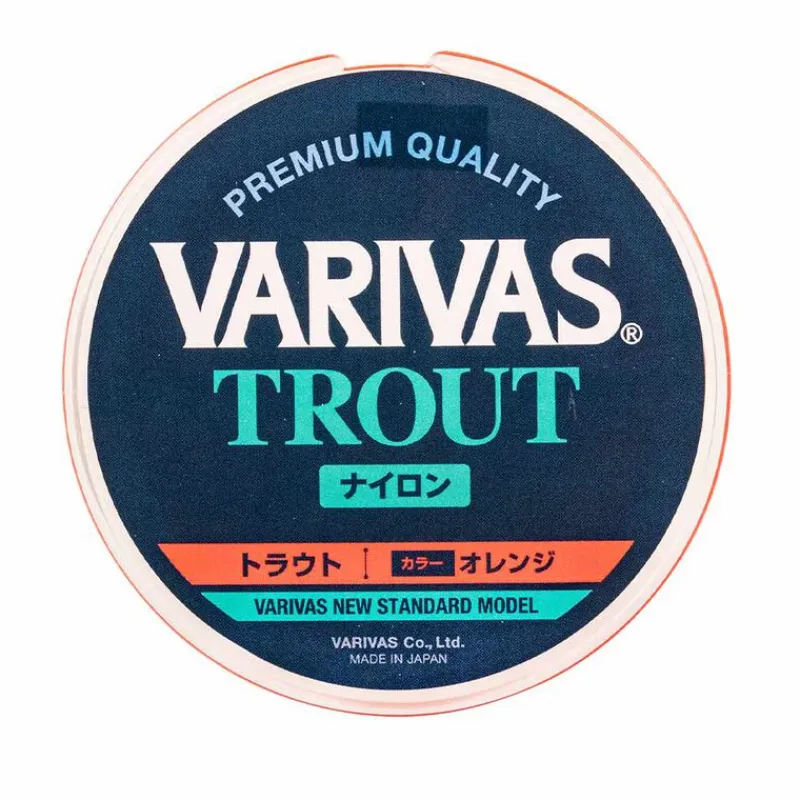Tresses, Nylons, Fluorocarbones - VARIVAS Nylon Trout orange 100m