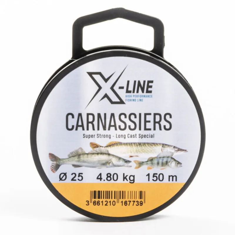 Découverte Pêche Du Carnassier|Tresses, Nylons, Fluorocarbones - X-LINE Nylon Carnassiers 150m