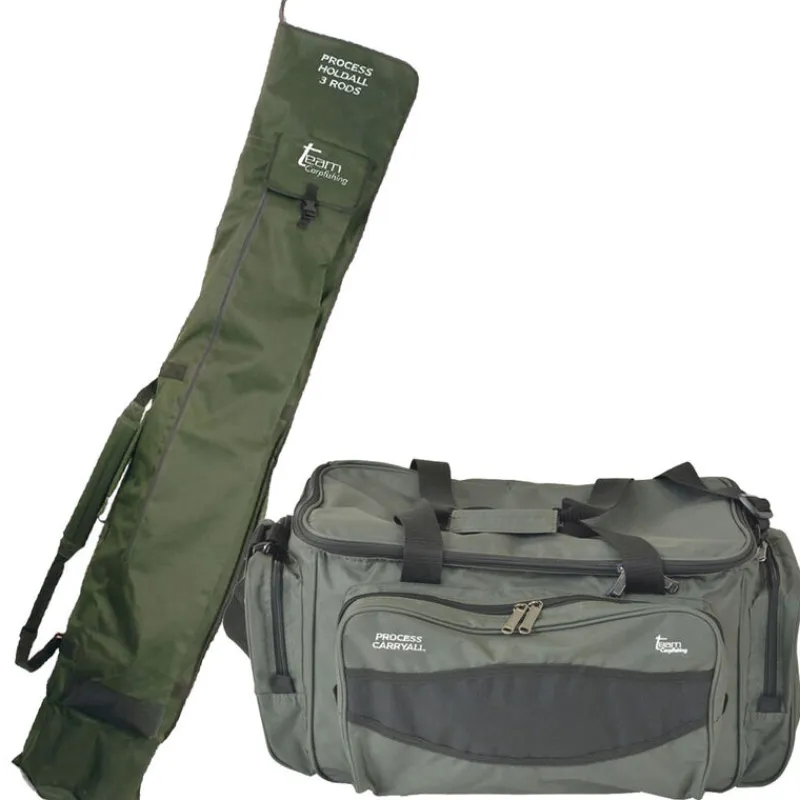 Bagagerie/Rangement|Packs - TEAM CARPFISHING Pack bagagerie carryall process + fourreau holdall 3 cannes