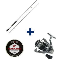 Packs Et Ensembles - EVOK Pack Canne Aerian 67ms 2.01m, 5-25g + Moulinet Aerian 2500fd + Tresse