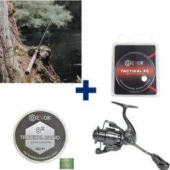 Packs Et Ensembles - EVOK Pack Canne Invictus Trout 2.19m, 5-14g + Moulinet Invictus Trout 1500Fd + Tresse + Fluorocarbone
