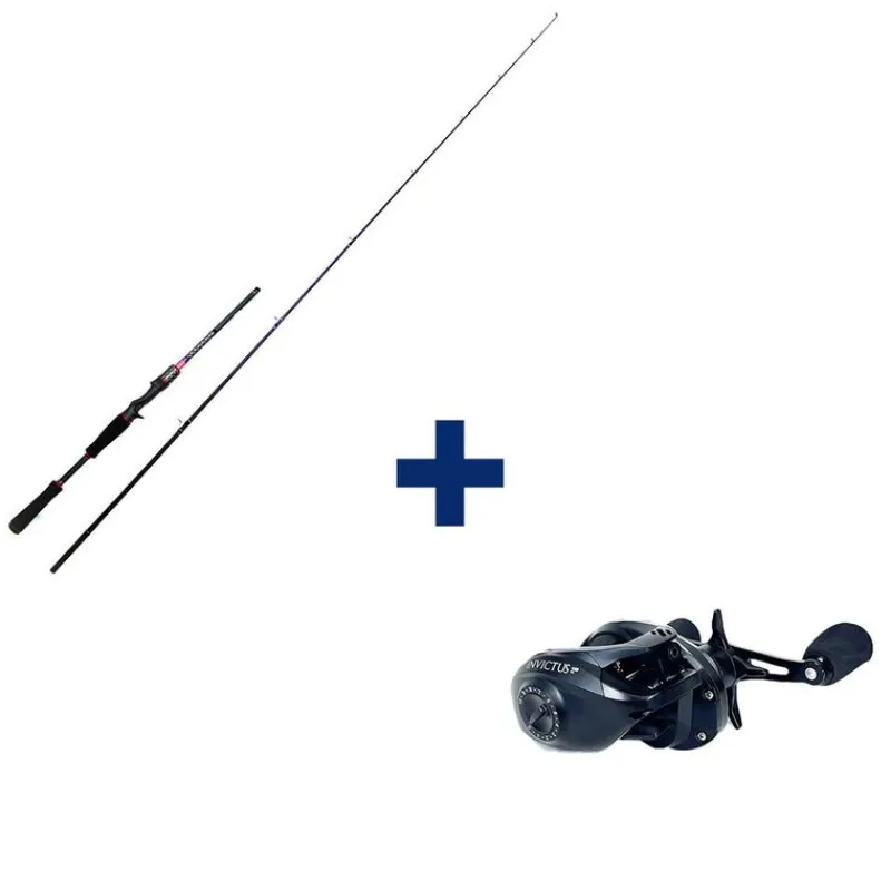 Packs Et Ensembles - EVOK Pack Canne Invictus V2 1.96m, 7-21g + Moulinet Casting Invictus 150HL