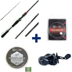 Packs Et Ensembles - EVOK Pack Canne Invictus V2 2.13m, 14-42g + Moulinet Invictus 150HL + Tresse + Fluorocarbone