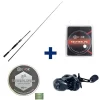 Packs Et Ensembles - EVOK Pack Canne Invictus V2 1.96m, 7-21g + Moulinet Casting Invictus 150HL + Tresse + Fluorocarbone