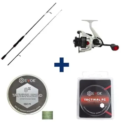 Packs Et Ensembles - EVOK Pack Canne Prediction 1.83m, 5-25g + Moulinet Prediction 2500Fd + Tresse + Fluorocarbone