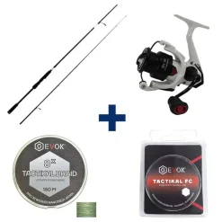 Packs Et Ensembles - EVOK Pack Canne Prediction 2.22m, 28-84g + Moulinet Prediction 3000Fd + Tresse + Fluorocarbone