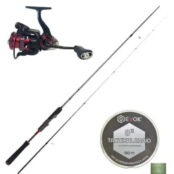 Packs Et Ensembles - EVOK Pack Canne Spinning Invictus V2 2.01m, 5-14g + Moulinet Invictus 2500FD + Tresse Tactikal Braid 0.12mm