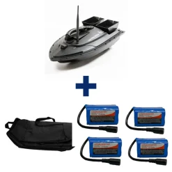Packs - TEAM CARPFISHING Pack Dark Water Miki Boat +4 Batterie 12000 mAh + SAC