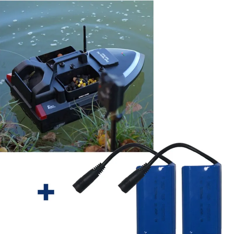 Amorçage/Propulsion|Packs - TEAM CARPFISHING Pack Dark Water NG Bait Boat + 2 Batteries Supplémentaires