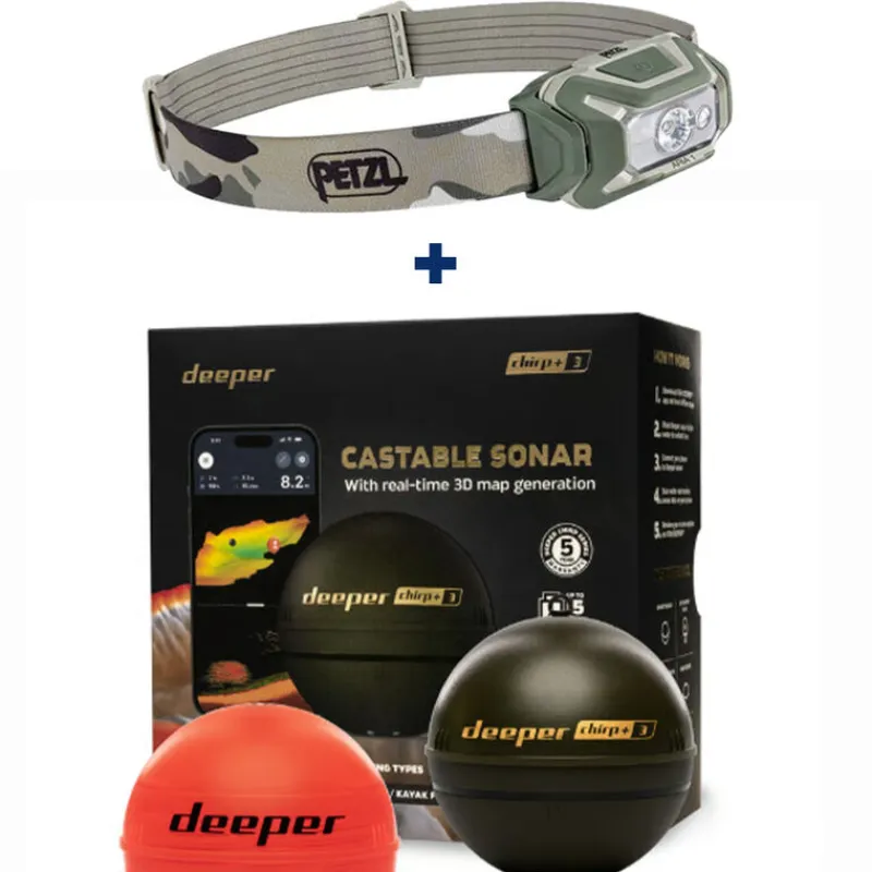 Packs - DEEPER Pack Chirp+ 3D + Petzl Aria I + Amplificateur Wifi pour bateau amorceur