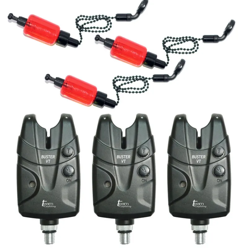 Détection|Packs - TEAM CARPFISHING Pack Détection 3 Buster VT + 3 Hanger Process Rouge